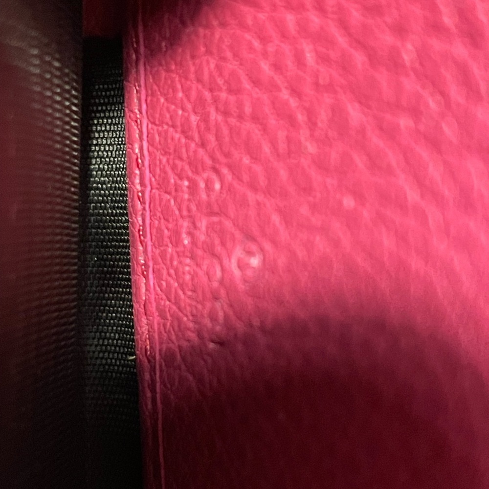 Gucci Pink and Green Striped Long Zip Wallet VGUC - Picture 6 of 8